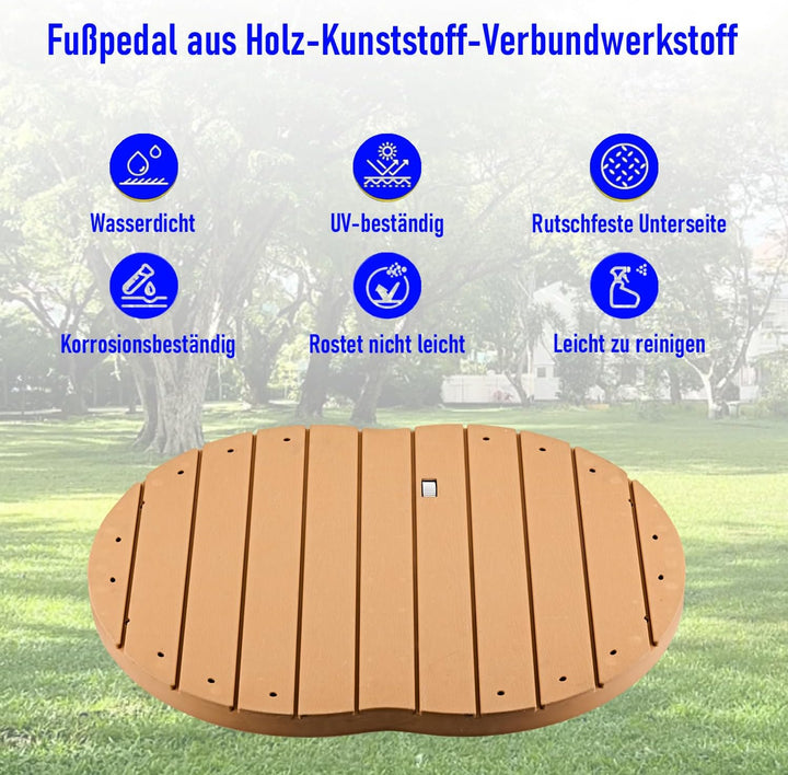 Gartendusche Bodendusche Aussendusche Saunadusche Campingdusche 70x55 cm Rechteck Fontänenhöhe bis 4