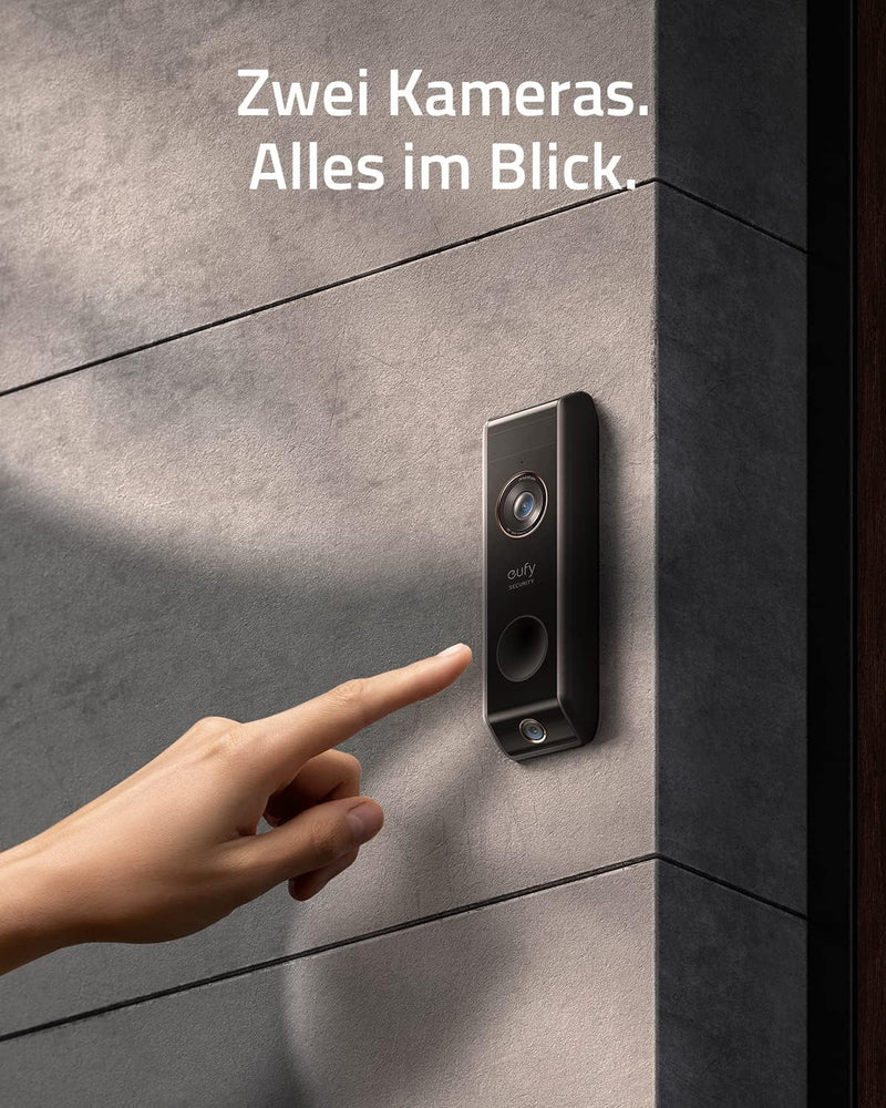 eufy Security Video Doorbell S330 Dual Camera (mit Akku), Zusatzkamera, Akkubetriebene Video-Türklin