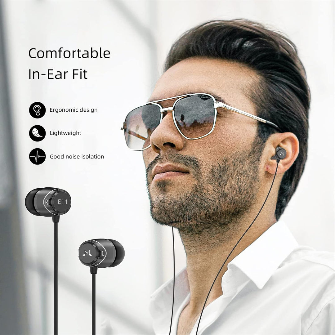 SoundMAGIC E11 High-Fidelity In-Ear Headphones with Soundproof Noise Reduction, Headset Schwarz, Sch