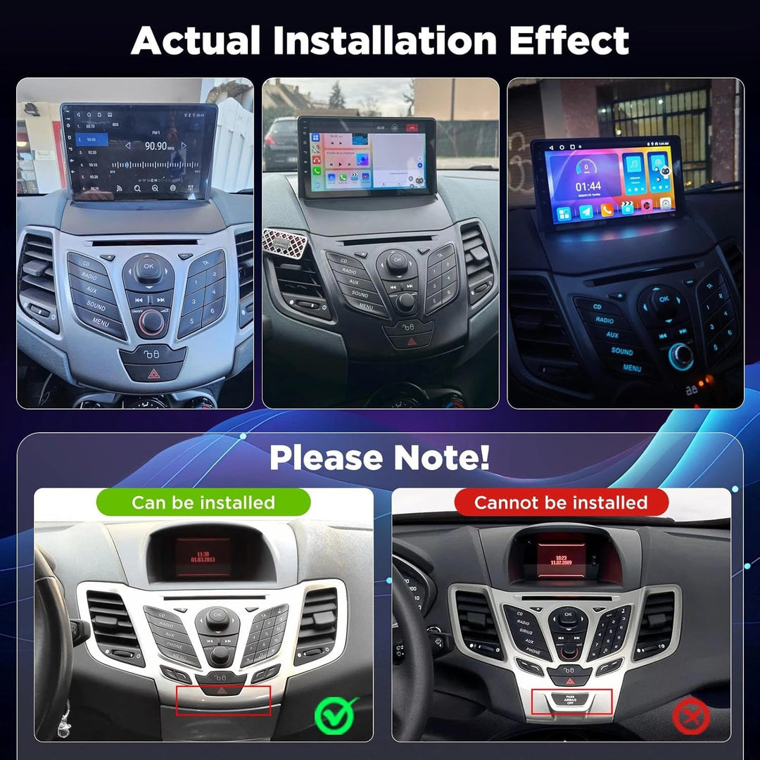 [4+64G] Android Radio für Ford Fiesta 2009-2017: 9 Zoll Incell HD Touchscreen Fiesta Autoradio mit D