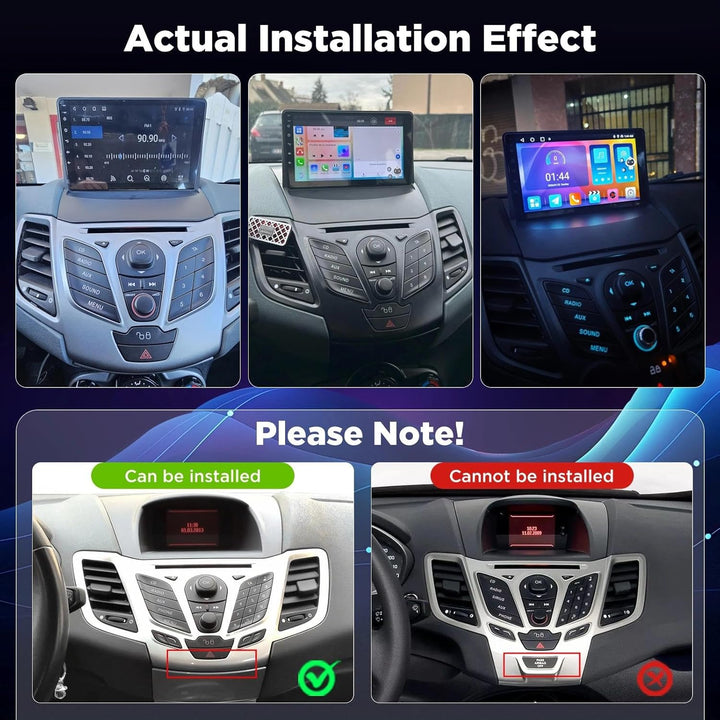 [4+64G] Android Radio für Ford Fiesta 2009-2017: 9 Zoll Incell HD Touchscreen Fiesta Autoradio mit D