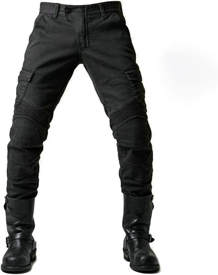 Fashionapple Motorradhose für Herren, Motorradjeans aus atmungsaktivem von hoher Qualität Straight F