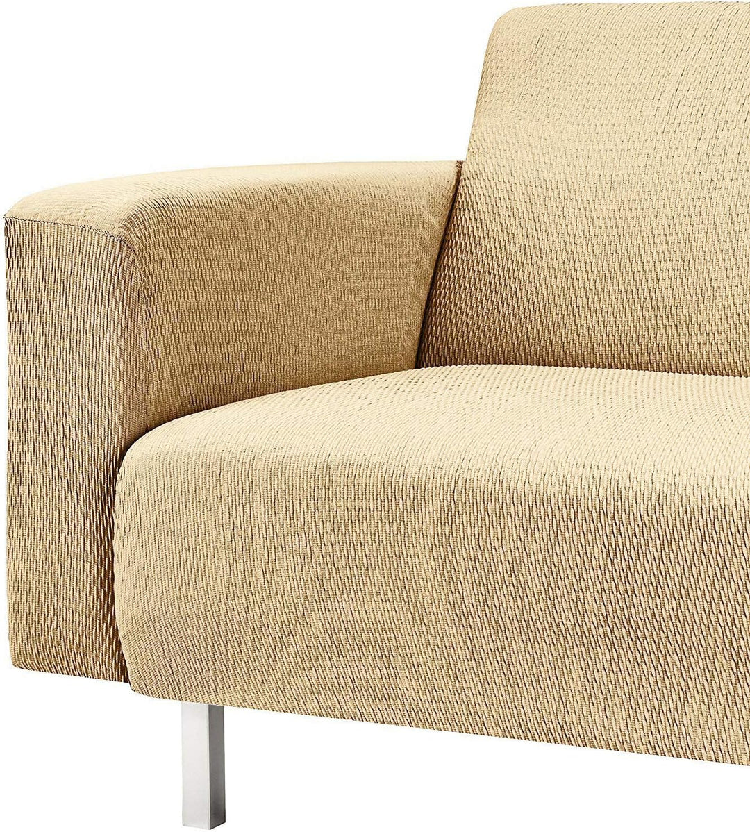 Martina Home - Elastischer Bezug für Sofa, Modell Túnez, Eckteil rechts, Stoff, Beige, 3-Sitzer, BRA