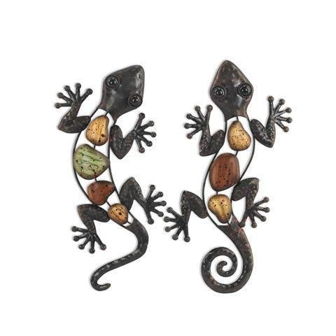 ROCKING GIFTS Wanddekoration, Eidechse, Salamander, Kunst-Ornament, zum Aufhängen für Garten, Verand