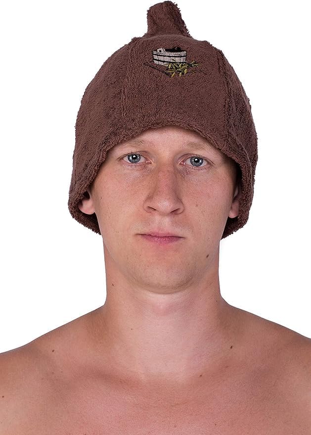 Sotra Saunamütze 100% Baumwolle – Weiche Frottee Sauna Kappe für Damen & Herren – Schutz für Haare &