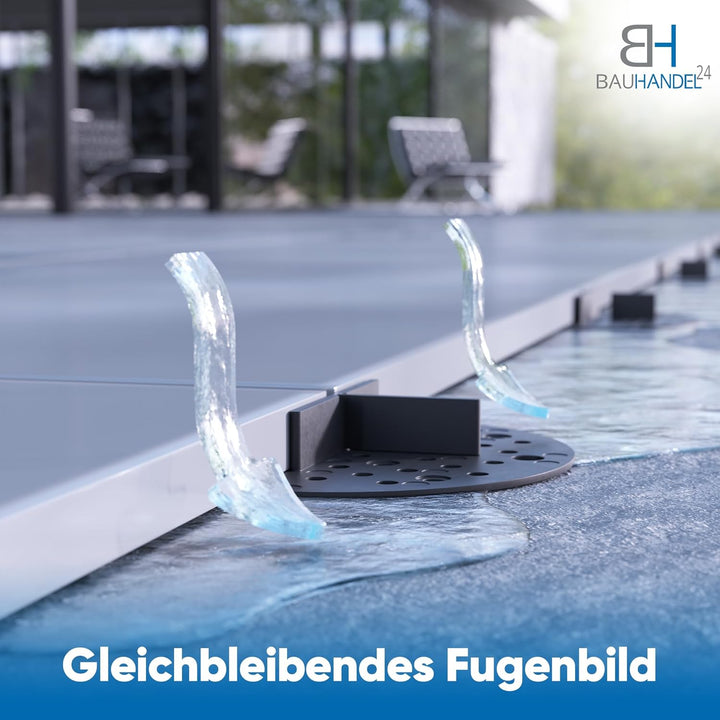 Bauhandel24 Fugenkreuze 3mm für Terrassenplatten Plattenlager Auflage Pads mit Teller Aussenbereich