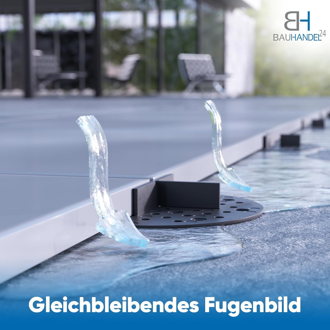 Bauhandel24 Fugenkreuze 5mm für Terrassenplatten Plattenlager Auflage Pads mit Teller Aussenbereich