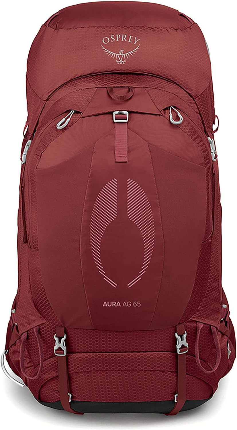 Osprey Damen Aura Ag Backpacking Rucksack Aura AG 65 Berry Sorbet Red WM/L (1er Pack), Berry Sorbet