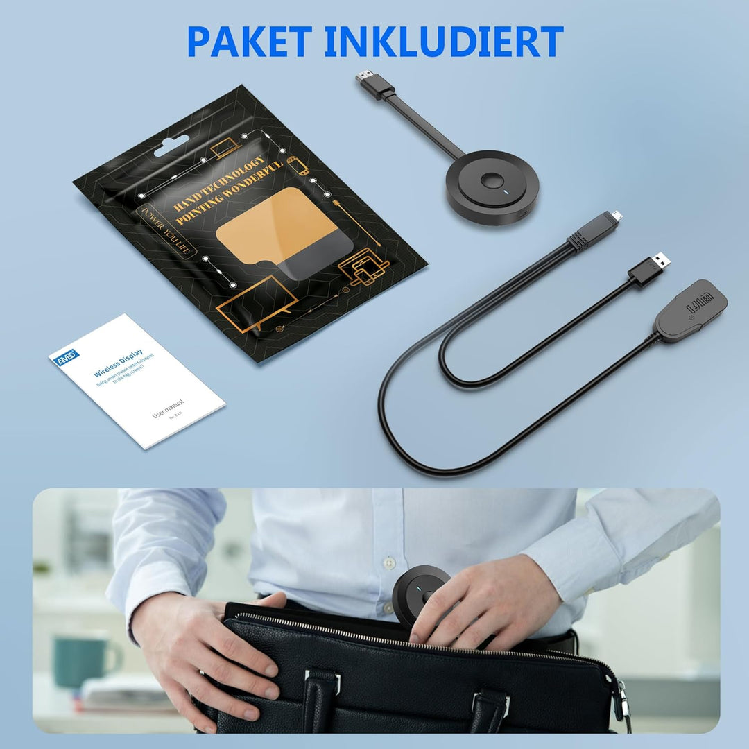 Wireless HDMI Adapter, SOCLLLife Wireless HDMI Dongle,Miracast Dongle,Kabellos HiFi Display Adapter