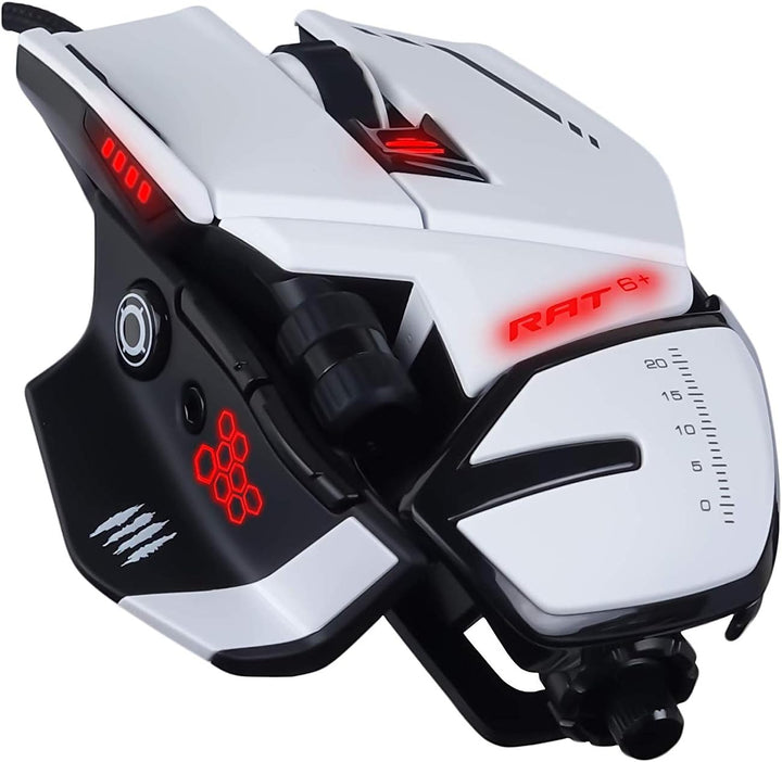 MadCatz R.A.T. 6+ Optical Gaming Mouse, White R.A.T. 6+