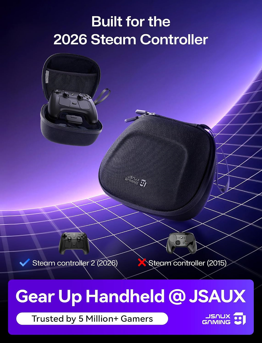 JSAUX Harte Tasche für Steam Controller 2 (2026) Schutzhülle mit Puck-Fach