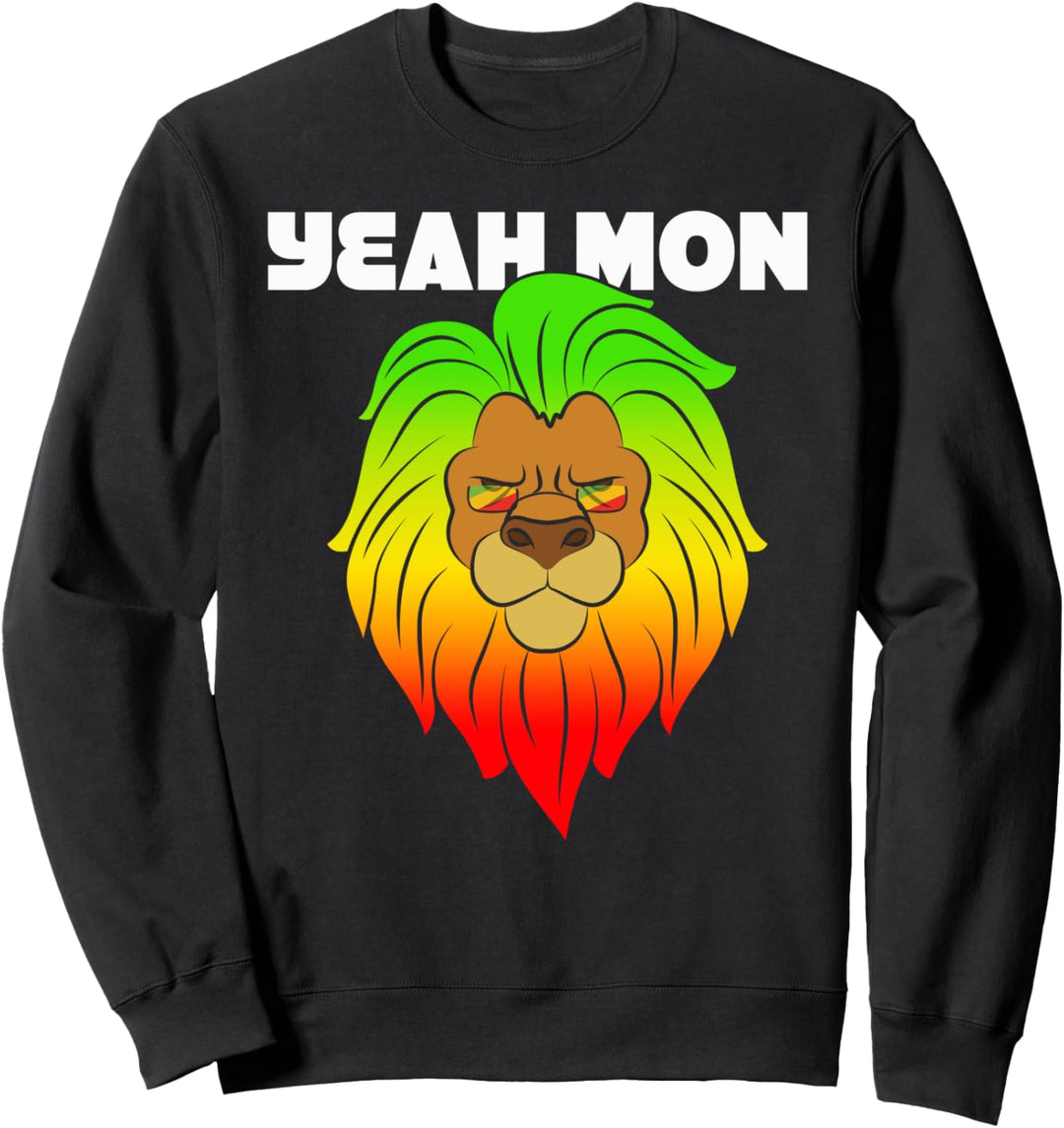 Ja Mann Mon Rasta Lion Reggae Sweatshirt