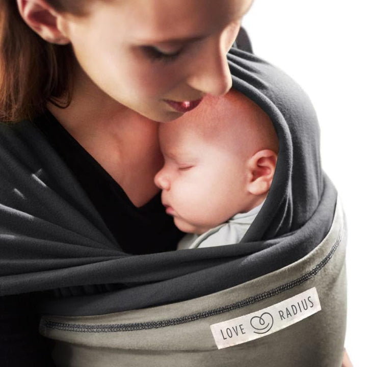 Je Porte Mon Bebe Schal, Anthrazit/Oliv Anthrazit und Olivgrün, Anthrazit und Olivgrün