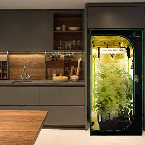 GA 60x60x120 cm Wachstumszelt Reflektierendes Mylar Hydroponic-Wachstumszelt mit Beobachtungsfenster