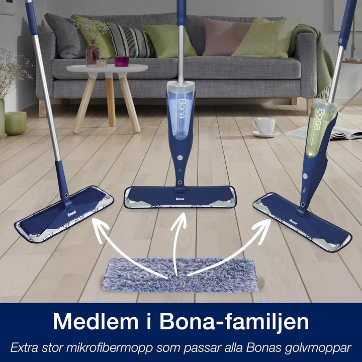 Bona Staubpad, Polyester, 46,5 x 14 cm, Grau (Packung mit 2) Grau 46,5 x 14 cm (Packung mit 2), Grau