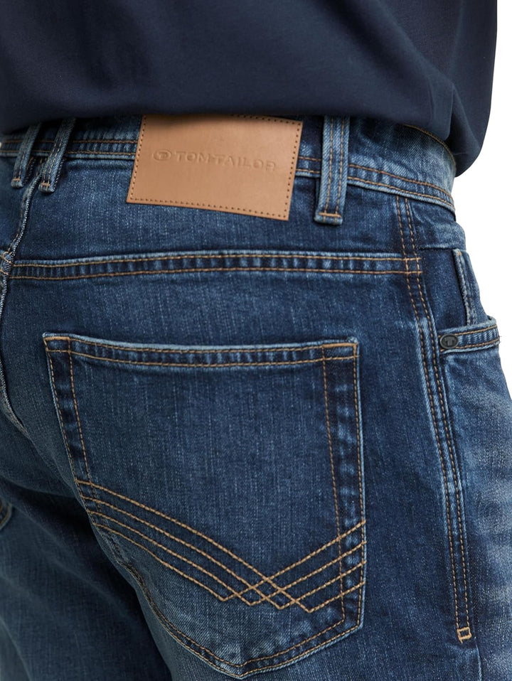 TOM TAILOR Herren Josh Regular Slim Jeans 29W / 32L Mid Stone Wash Denim, 29W / 32L Mid Stone Wash D