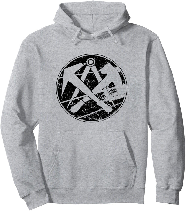 Dachdecker Zunft Symbol Vintage Used Look Pullover Hoodie