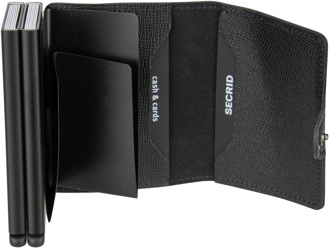 Secrid Herren Twin Reisezubehör-Kartenhalter im Umschlagformat 24mm slim Schwarz, 24mm slim Schwarz