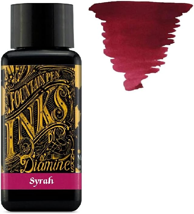 Diamine Füllfederhalter-Tinte, 30 ml, Farbrad, 6 x Flaschen, Herbsteiche, Syrah, Macassar, Earl Grey