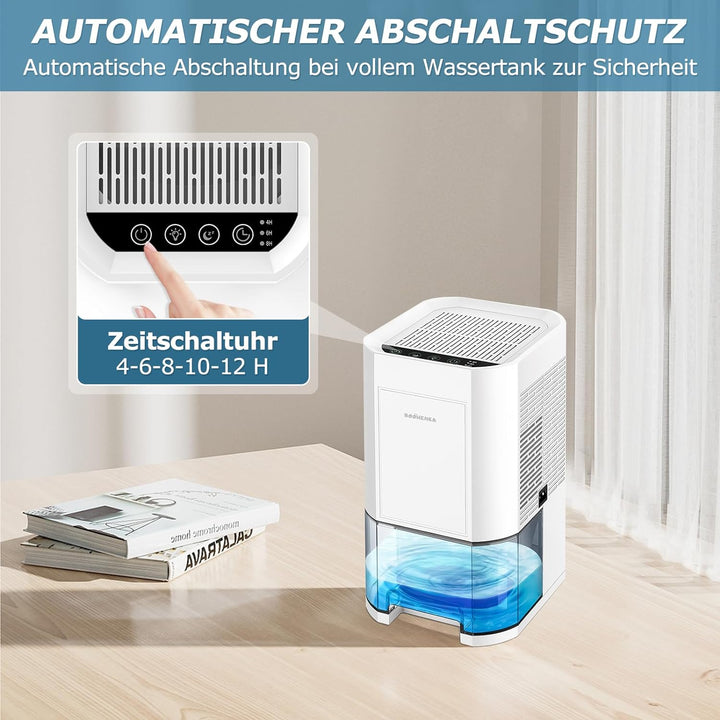 Luftentfeuchter elektrisch,1200ml Raumentfeuchter für zuhause,klein dehumidifier Automatisches Abtau