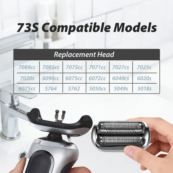 73S Ersatz Rasierkopf Kompatibel mit Braun Series 7 elektrischer Rasierkopf, kompatibel mit 7020s, 7