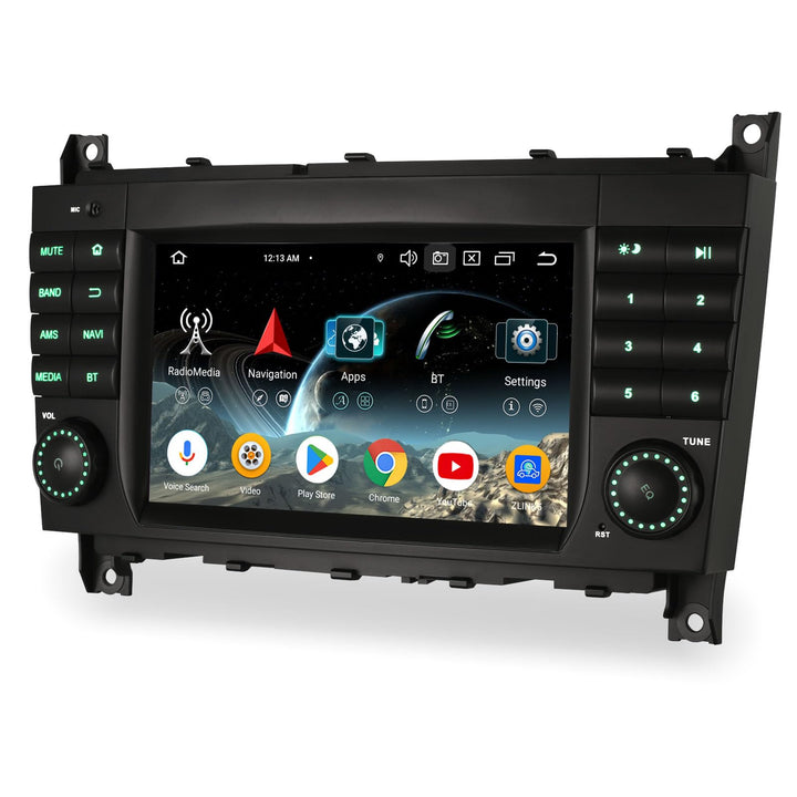 Erisin Android 14 Acht-Kern 4GB+64GB Autoradio Für Mercedes Benz C/CLC Klasse W203 G-Klasse W463 mit