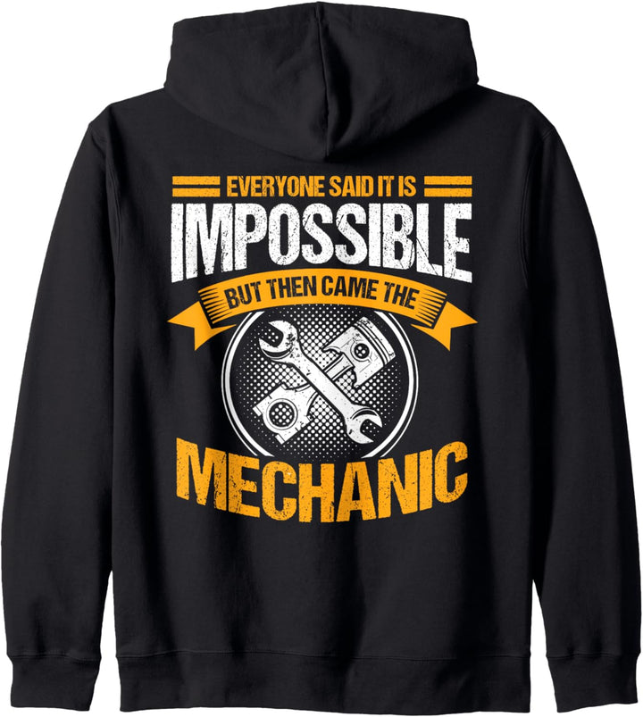 Mechanic Gifts Funny Car Repair Design On Back Kapuzenjacke