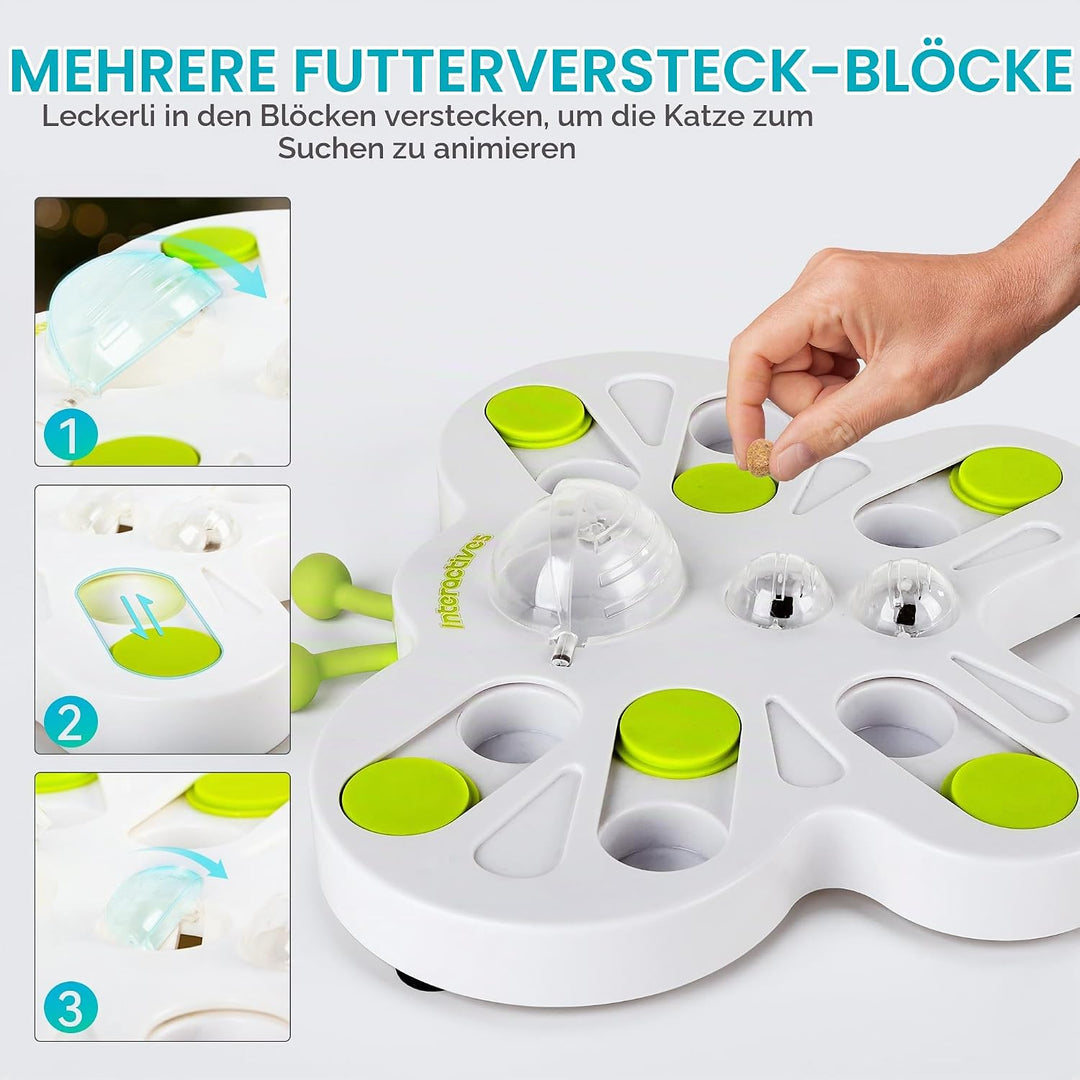 ALL FOR PAWS Interactives Katzen-Futterstation Puzzle (Schmetterling Katzen-Futterstation Puzzle), S