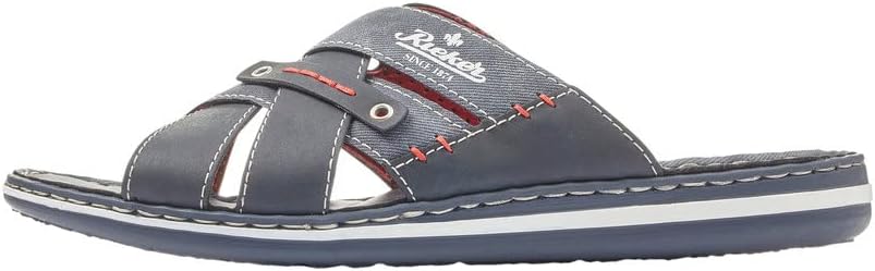 Rieker Herren 21099 Pantoletten 40 EU Blau, 40 EU Blau
