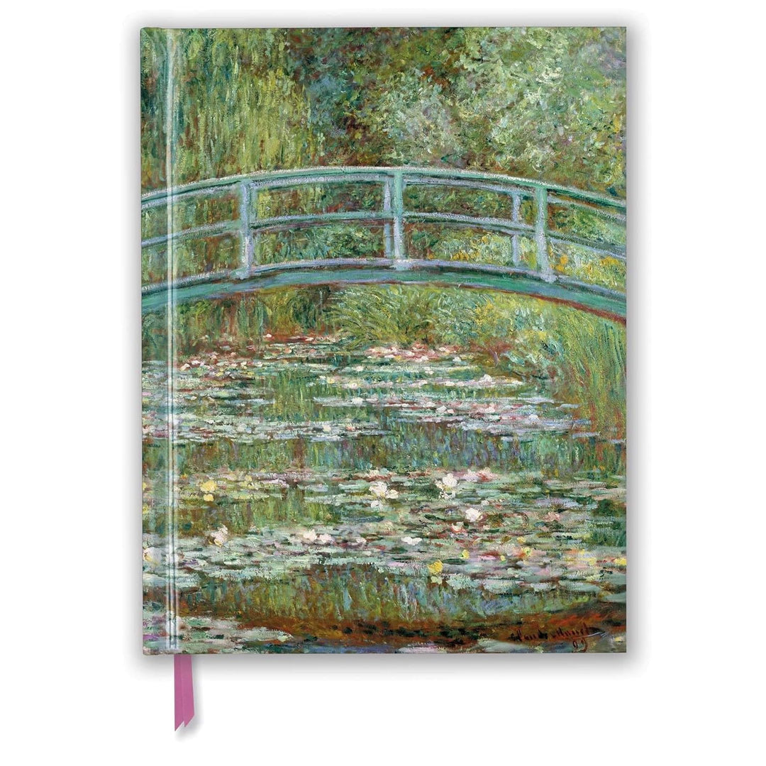 Premium Skizzenbuch: Claude Monet, Die japanische Brücke: Unser hochwertiges Blankbook mit festem, k