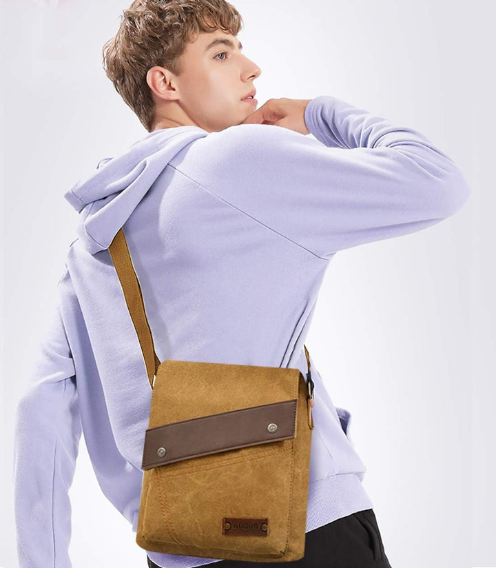 FANDARE Vintage Messenger Bag Umhängetasche Computer Briefcase Taschen für Arbeit Schule Schulranzen