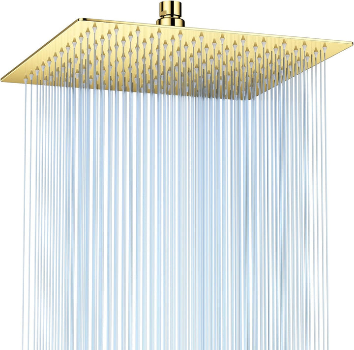 16 Zoll (40.5cm) Regendusche Duschkopf – Edelstahl, Hochdruck, Ultradünn, 360° Schwenkbar – Grosser