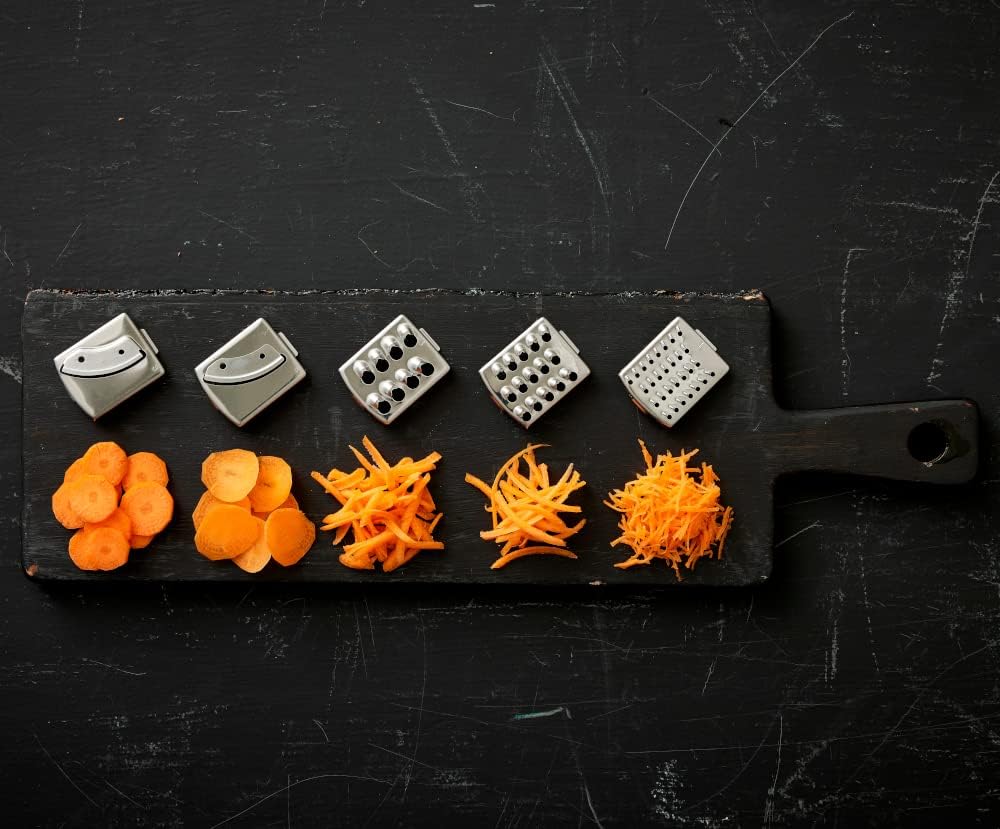 bamix Zubehör SliceSy für alle bamix Stabmixer ab 180 Watt, inkl. 5 Scheiben, Küchenmaschine multifu