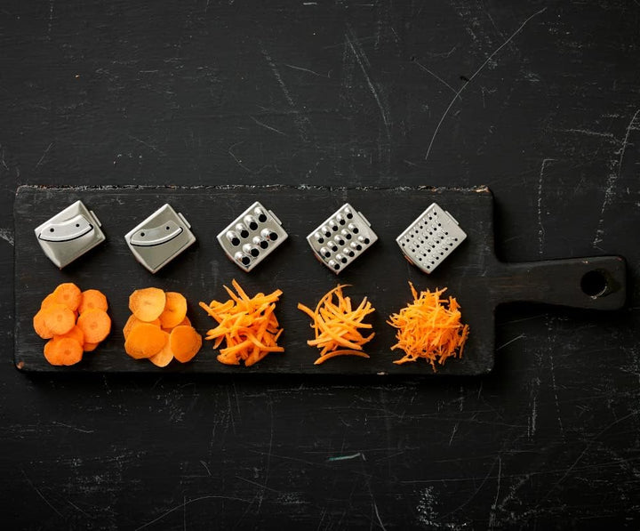 bamix Zubehör SliceSy für alle bamix Stabmixer ab 180 Watt, inkl. 5 Scheiben, Küchenmaschine multifu
