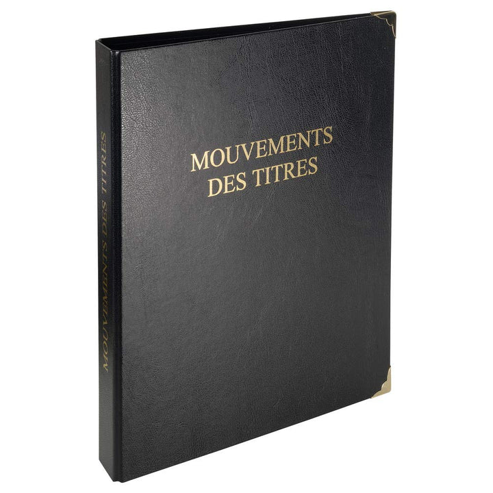 EXACOMPTA Reliure "Mouvements des titres",classeur 4 anneaux VE = 1