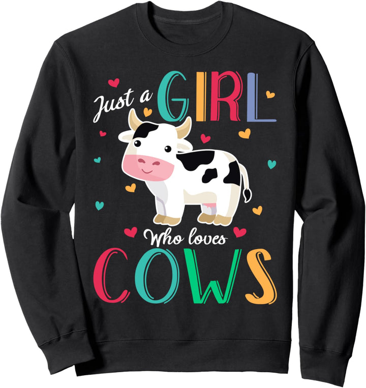 Just A Girl Who Loves Cows Shirt Cow Gift Sweatshirt