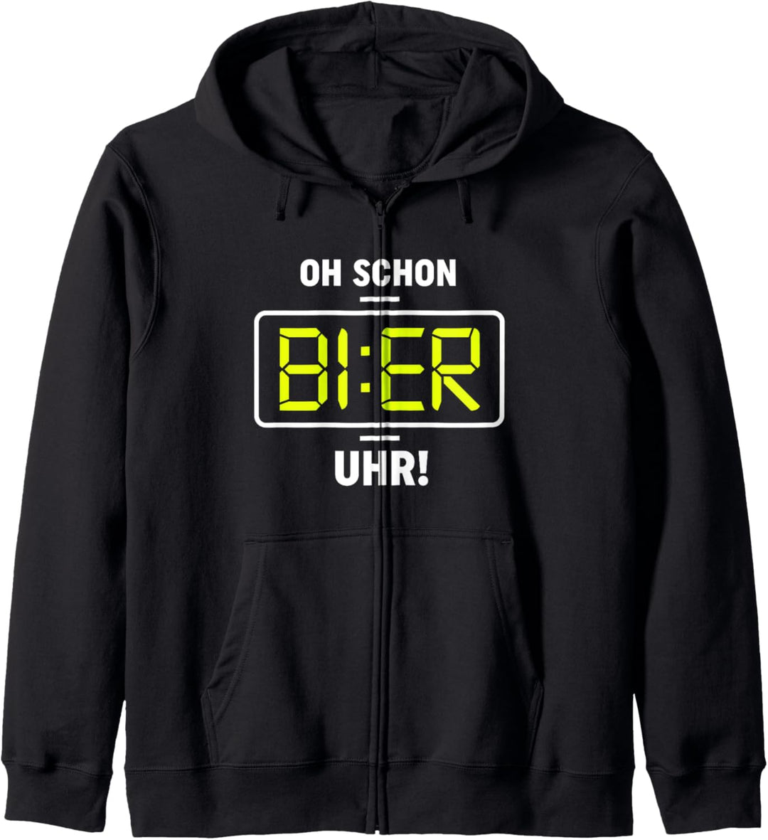 Oh Schon Bier Uhr Motiv - Lustiges Bier Trinker Party Gruppe Kapuzenjacke