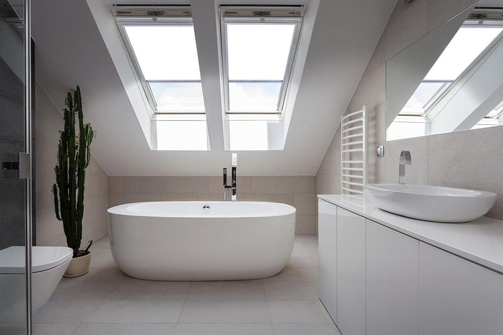 Dachfensterrollos für VELUX Dachfenster – Verdunkelungsrollo – Silberner Aluminiumrahmen (304, Weiss