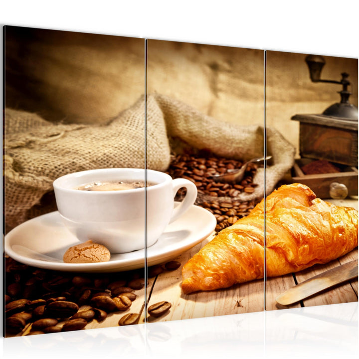 Runa Art Wandbilder Küche Kaffee Bild XXL Esszimmer Küchenbilder Braun Esszimmer 120 x 80 cm 3 Teili