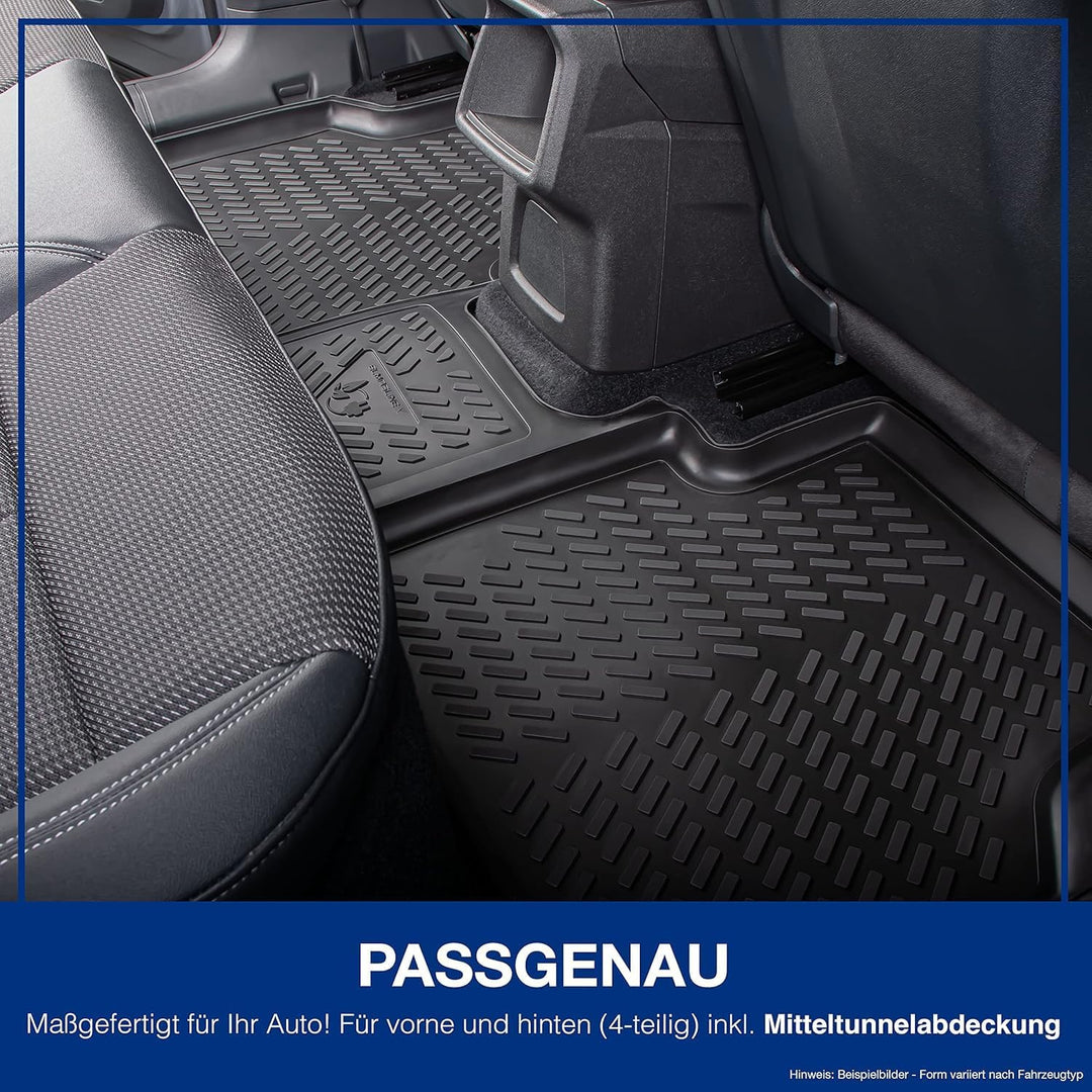 ELMASLINE 3D Gummimatten & Kofferraumwanne Set für Skoda ENYAQ iV 2021-2025 (Passt nur in den Oberen