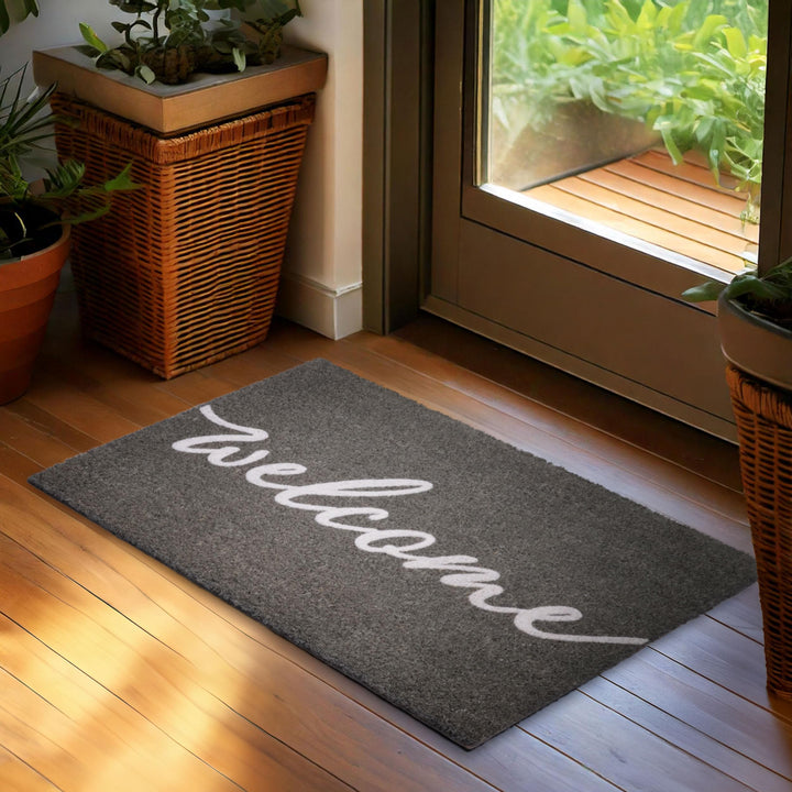BRUBAKER Fussmatte für Aussen und Innen - Welcome - 45 x 75 cm Schmutzfangmatte aus 100% Kokos - Ant