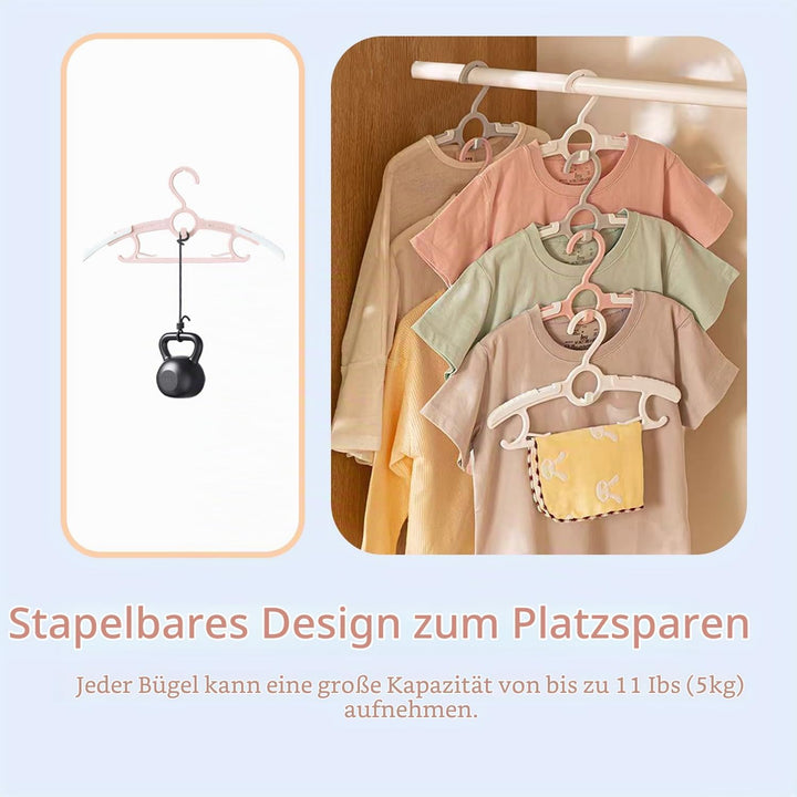 ManGotree Baby Kleiderbügel für Kinderzimmer Kleiderschrank, 28cm-36.8cm Einstellbare Anti-Rutsch-Ki