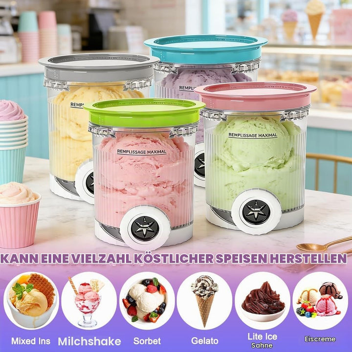4 Stück Behälter für Ninja CREAMi NC700 NC701, 480ML Creami Behälter mit Deckel und Schaufel, BPA-Fr