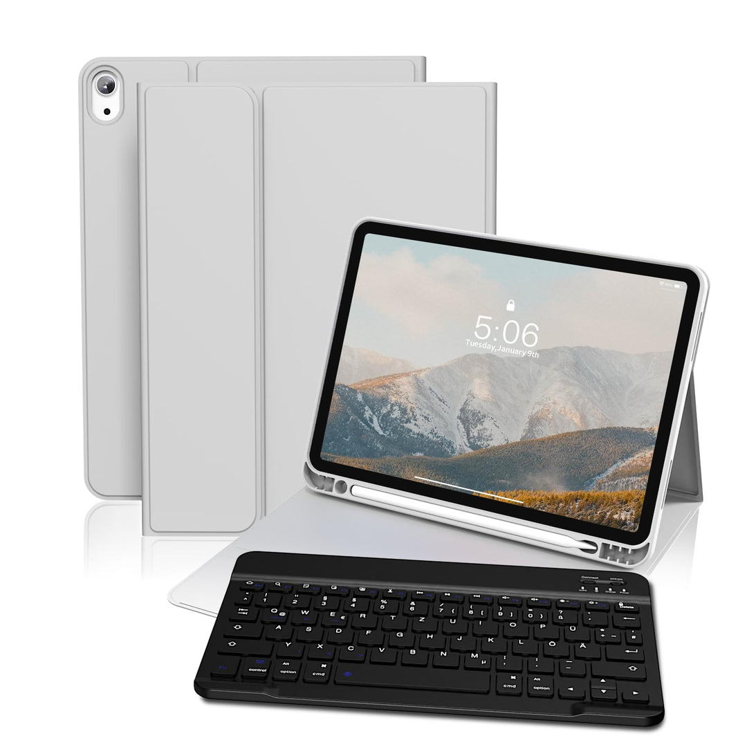 Hülle mit Tastatur für iPad Air 11 Zoll M4/M3/M2 (2026/2025/2024) &amp; 10,9 Zoll Air 5/4 Generation 202