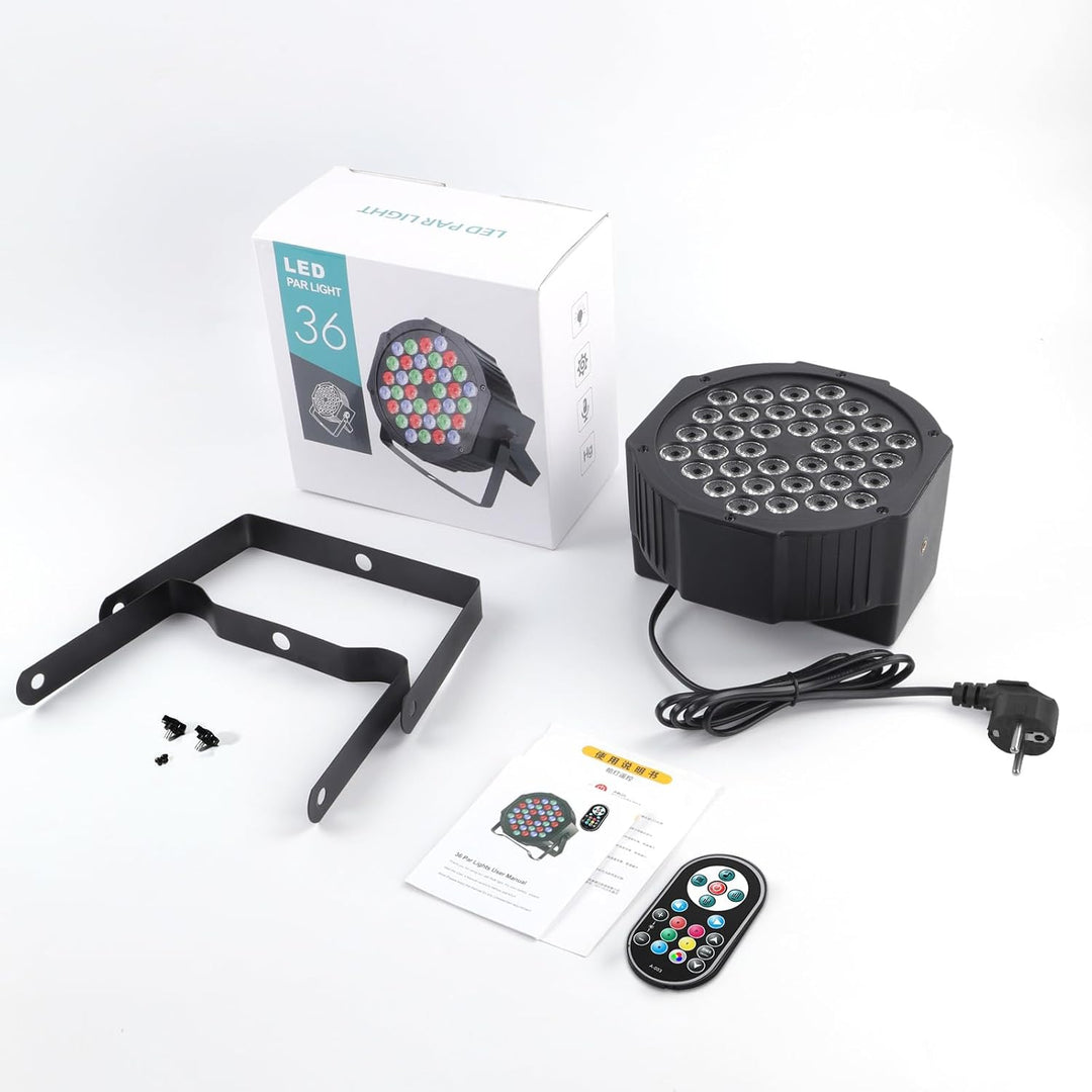 HOLDLAMP 36 LED Par Scheinwerfer mit Fernbedienung, RGBW DMX512 Disco Bühnenlicht mit Verstellbare H