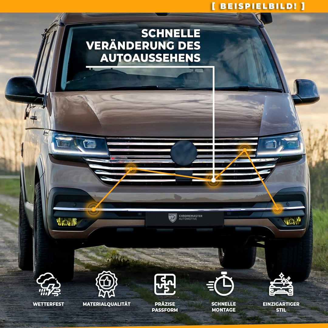 CHROMEMASTER | Kompatibel mit Renault Master 2011+ | Chromleisten Stossstange Vorne, untere Zierblen