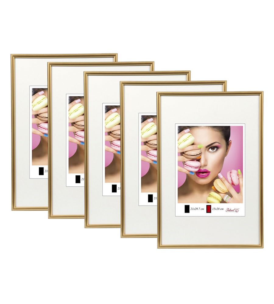 IDEAL TREND 2er 3er 5er Pack Photo Style Set Bilderrahmen Wanddeko Collage Poster Kunststoff Rahmen: