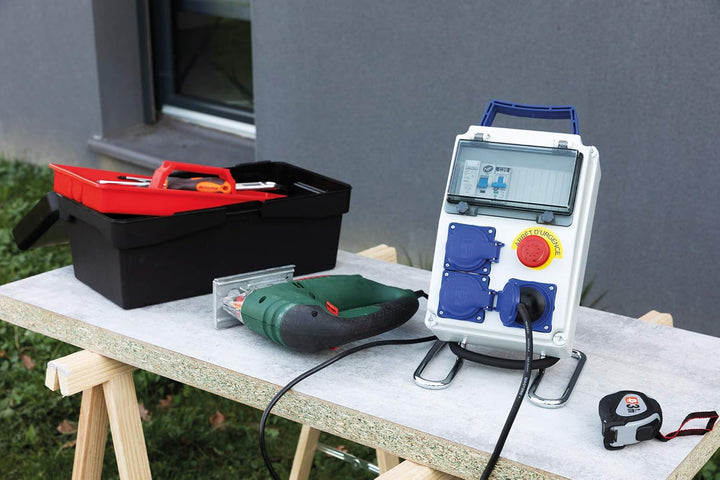 Coffret 8 modules de chantier IP54 équipé avec accessoires