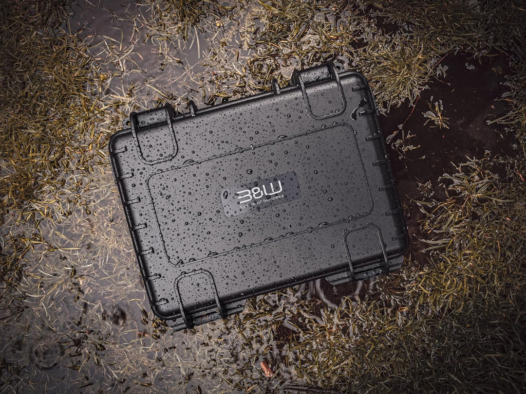 B&W Transportkoffer Outdoor - Typ 6000 Schwarz - mit variabler Facheinteilung - wasserdicht nach IP6