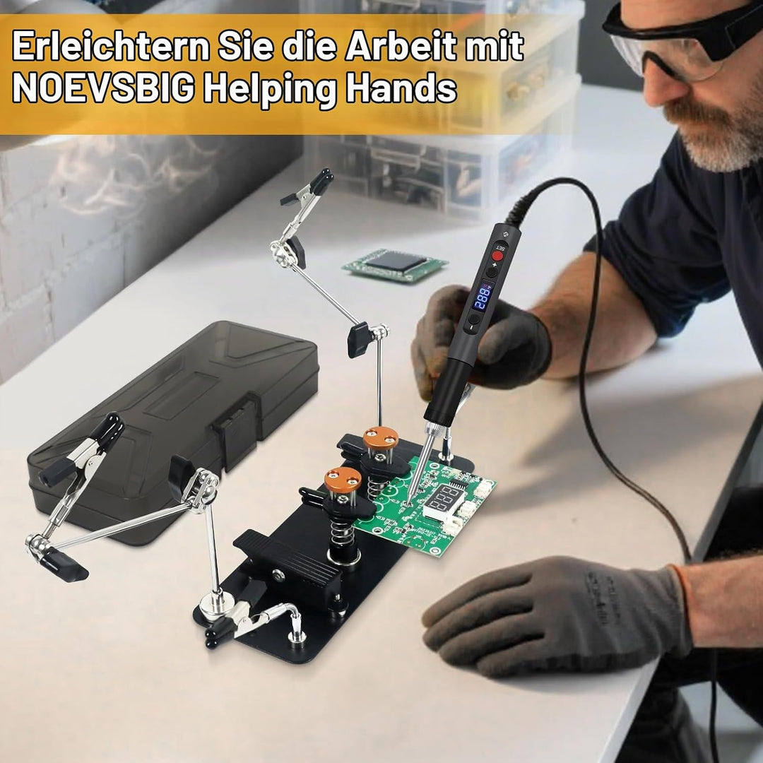Magnetische Dritte Hand Löt-Halterung aus Metall, Verstellbare Helping Hands Klemme für Elektronik,